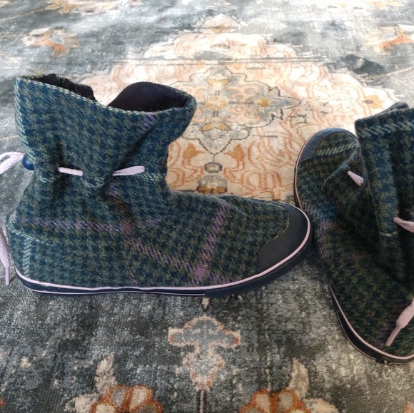 Vans Boylston Women Green Textile Ankle Sneakers - Picture 5 of 7